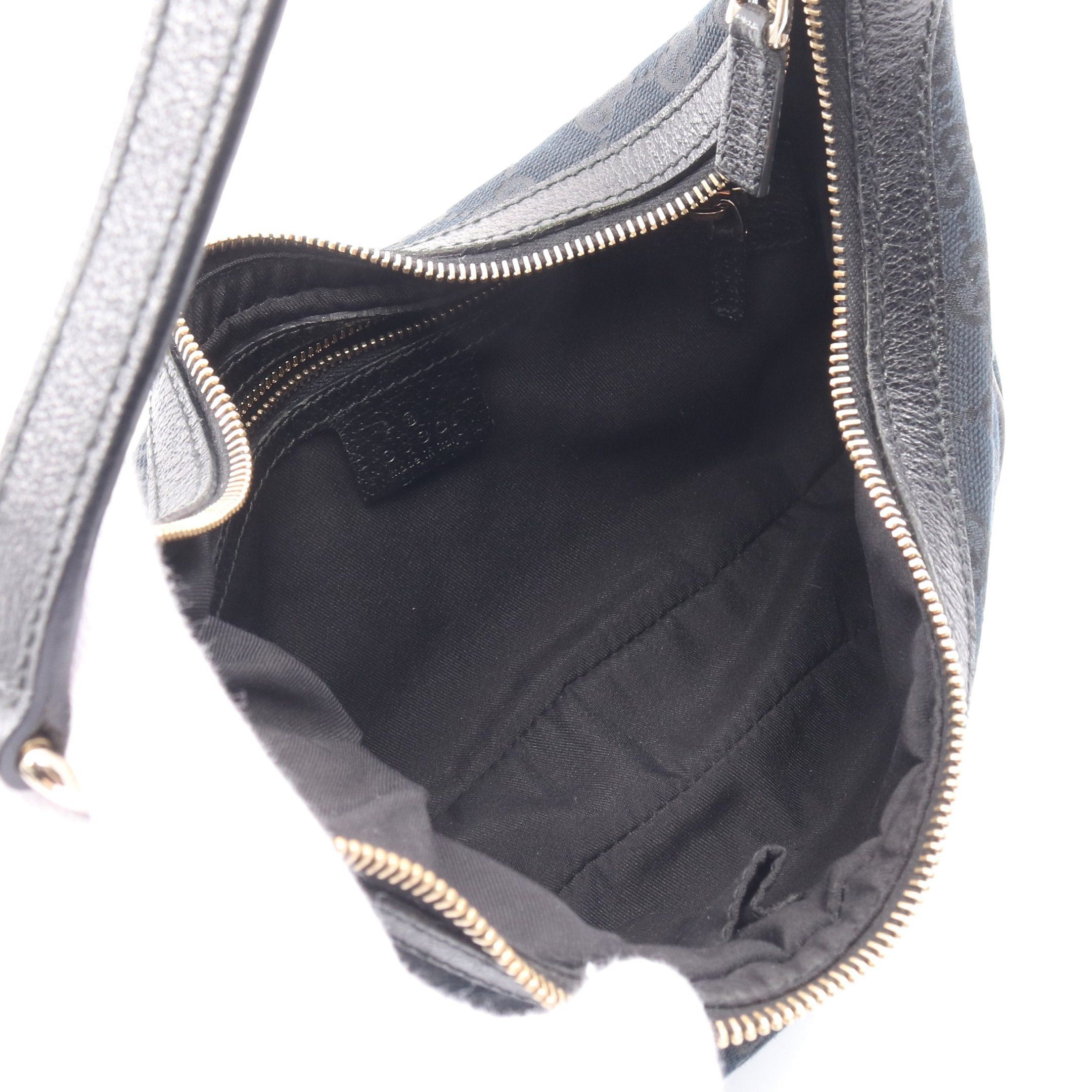 Gucci Gucci Gg Canvas One Shoulder Bag Leather Black Size ONE SIZE - 3 Thumbnail