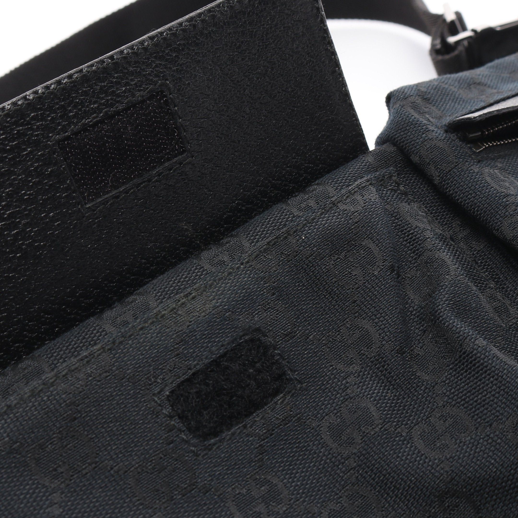 Gucci Gucci Gg Canvas Body Bag Waist Leather Black Size ONE SIZE - 8 Thumbnail