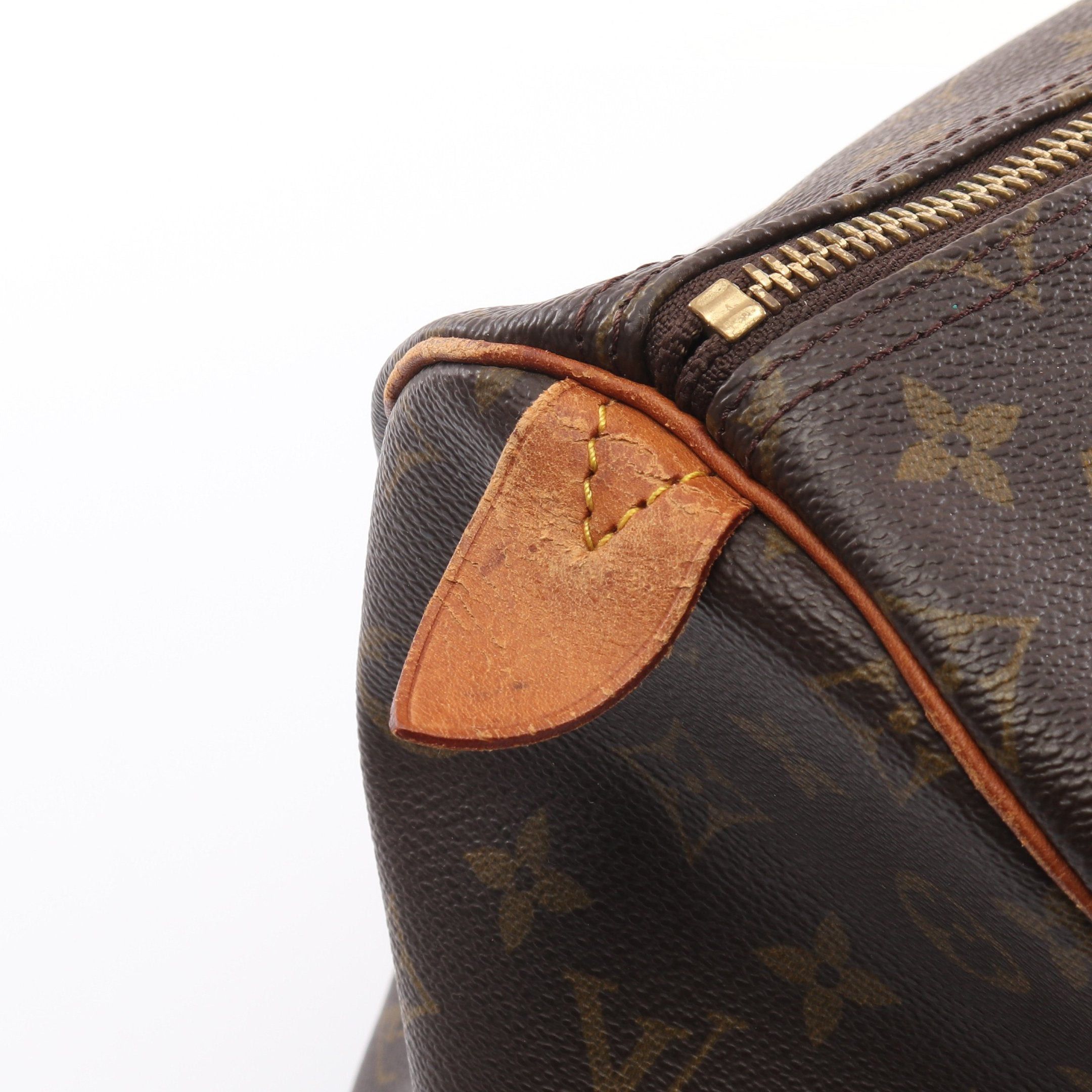 Louis Vuitton Louis Vuitton Keepall 55 Monogram Boston Bag Leather Brown Size ONE SIZE - 10 Thumbnail