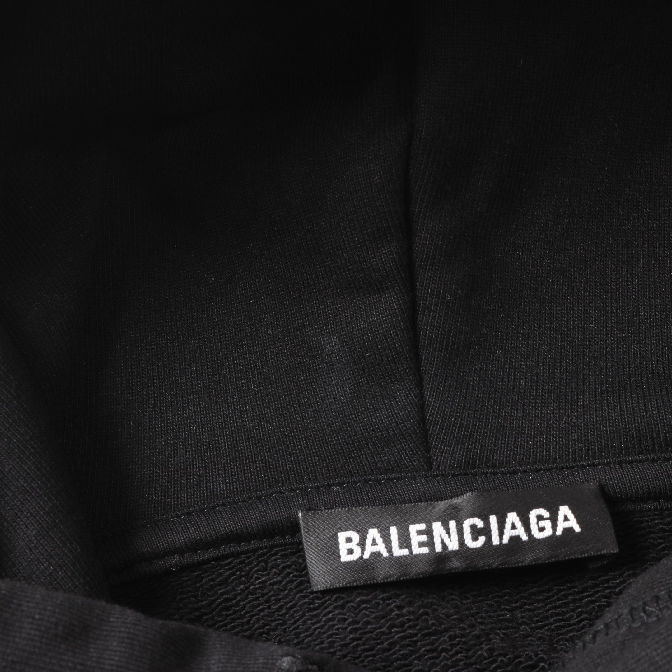 Balenciaga Balenciaga Back Logo Pullover Hoodie Cotton Black Size ONE SIZE - 6 Thumbnail