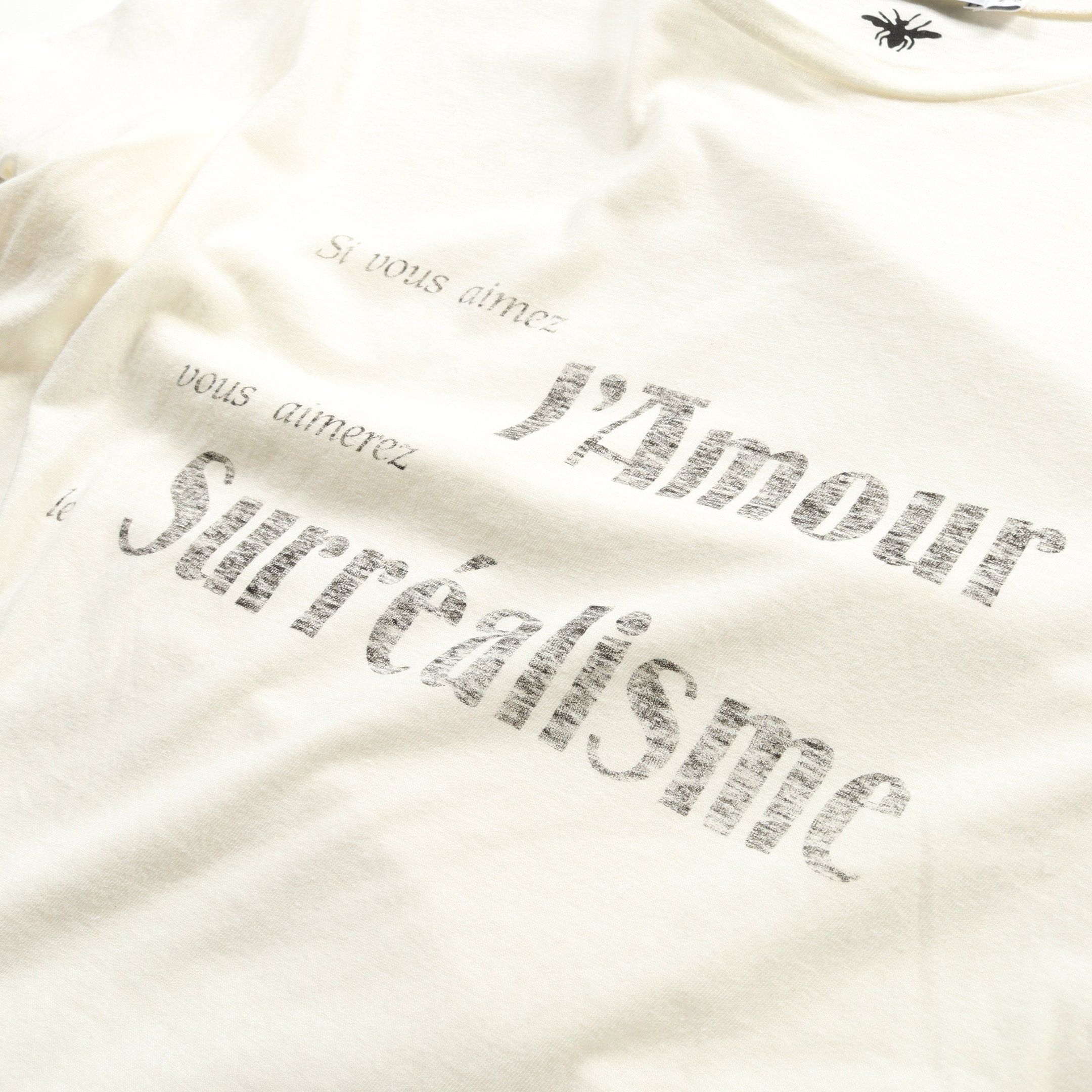 Dior Dior T-Shirt Crew Neck Cotton Linen Off White Black Size ONE SIZE - 6 Thumbnail