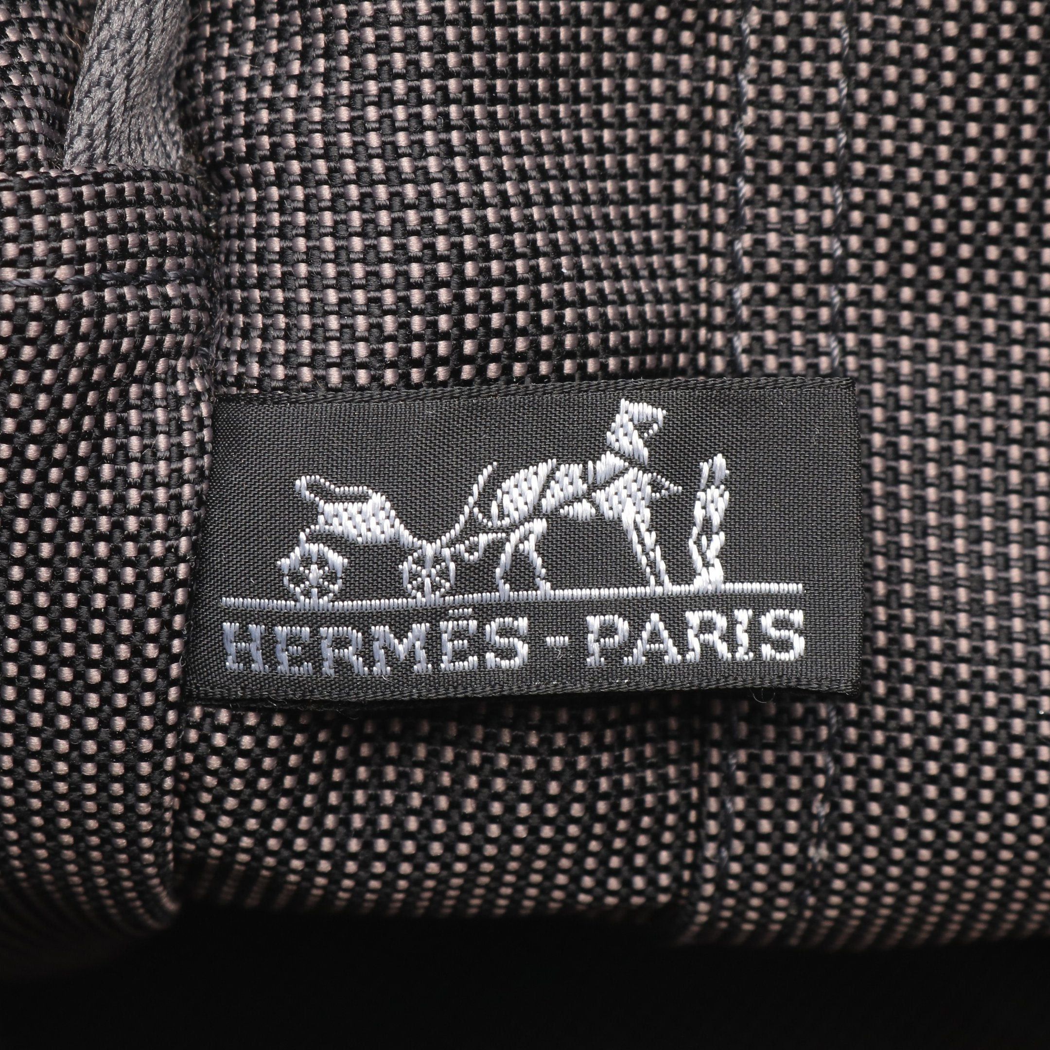 Hermes Hermes Yale Line Mm Handbag Tote Bag Nylon Canvas Dark Gray Silver Hardware Size ONE SIZE - 4 Thumbnail