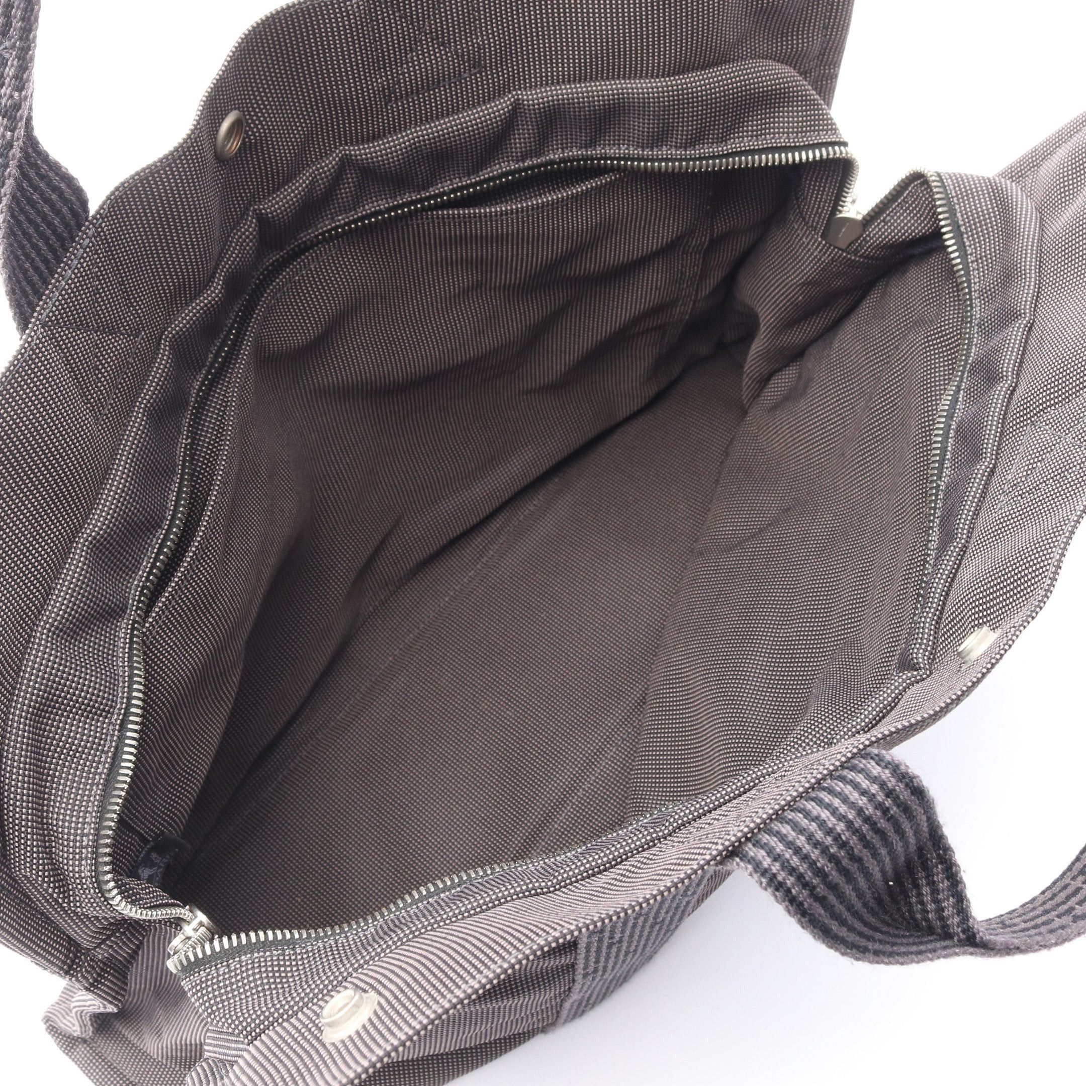 Hermes Hermes Yale Line Mm Handbag Tote Bag Nylon Canvas Dark Gray Silver Hardware Size ONE SIZE - 3 Thumbnail