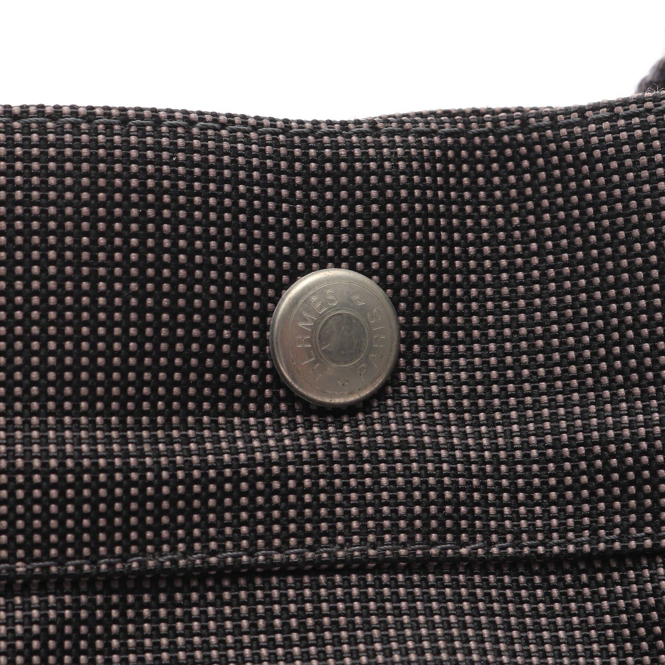 Hermes Hermes Yale Line Mm Handbag Tote Bag Nylon Canvas Dark Gray Silver Hardware Size ONE SIZE - 8 Thumbnail