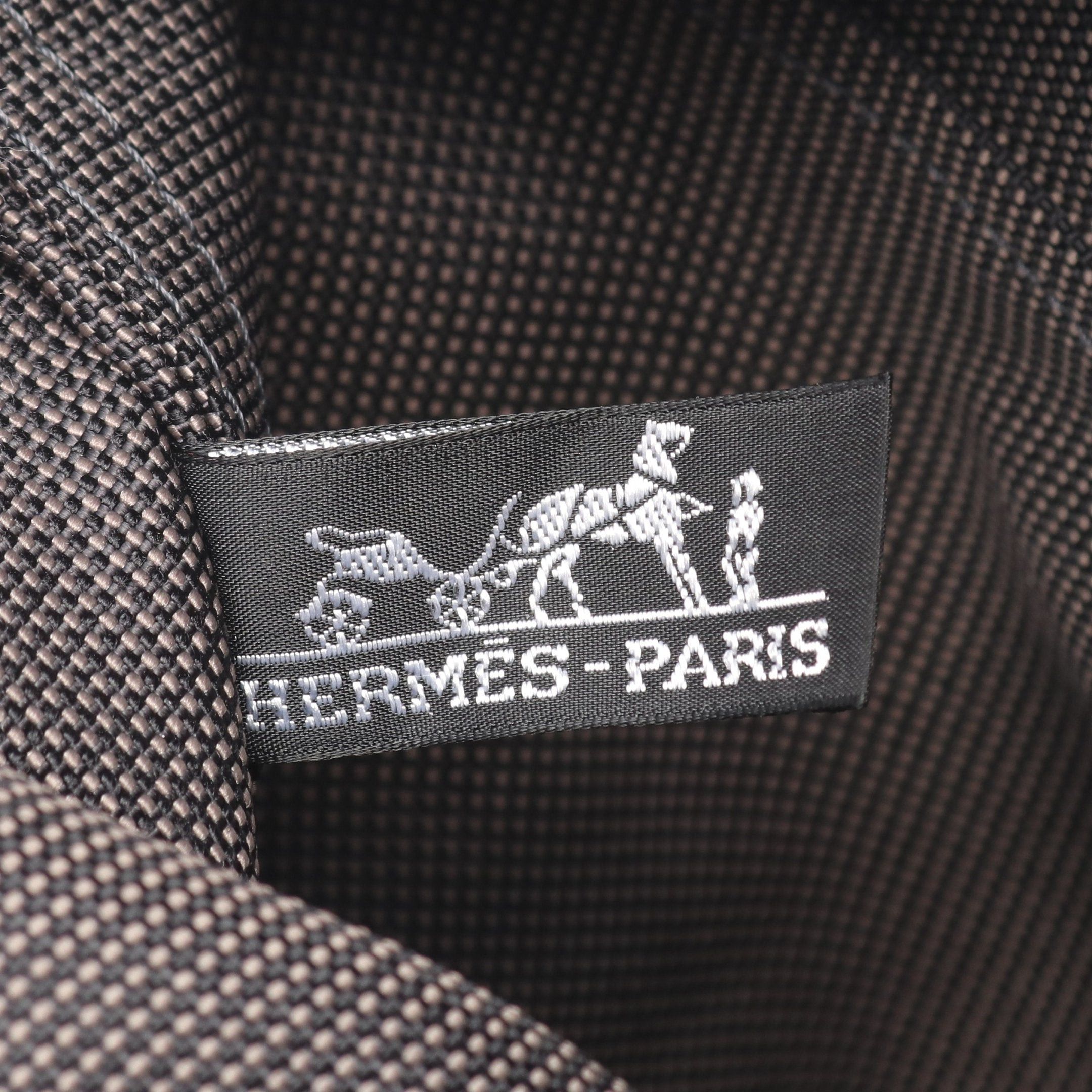 Hermes Hermes Yell Line Ad Pm Backpack Rucksack Nylon Canvas Dark Gray Silver Hardware Size ONE SIZE - 4 Thumbnail
