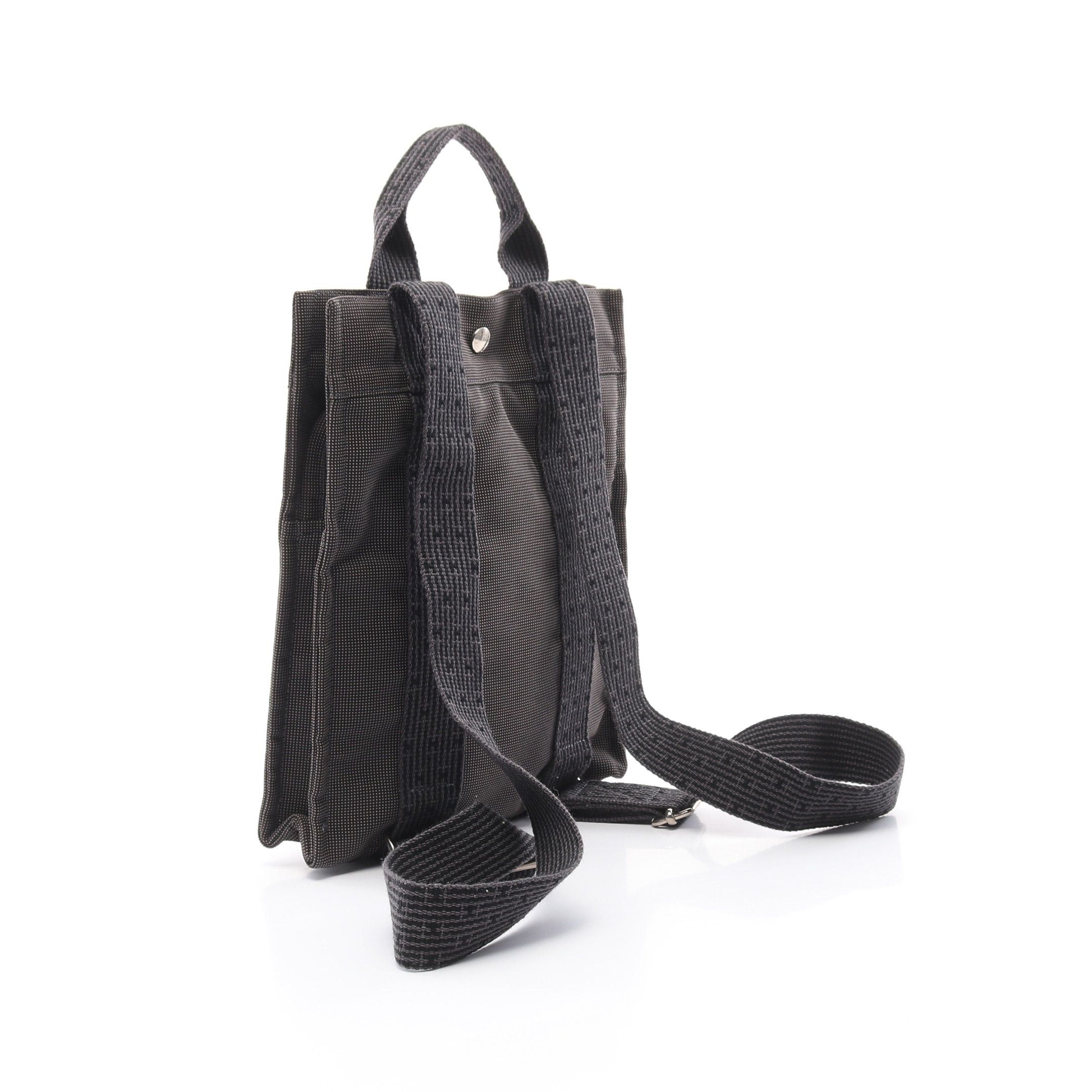 Hermes Hermes Yell Line Ad Pm Backpack Rucksack Nylon Canvas Dark Gray Silver Hardware Size ONE SIZE - 2 Thumbnail