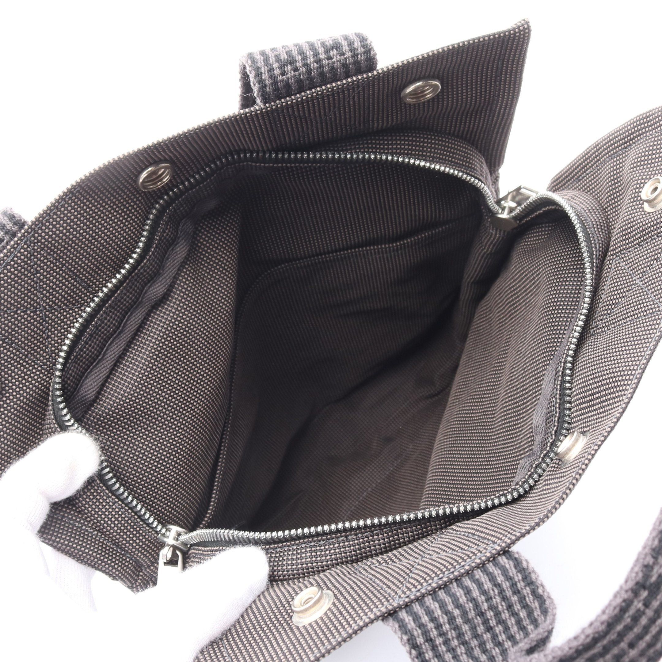 Hermes Hermes Yell Line Ad Pm Backpack Rucksack Nylon Canvas Dark Gray Silver Hardware Size ONE SIZE - 3 Thumbnail