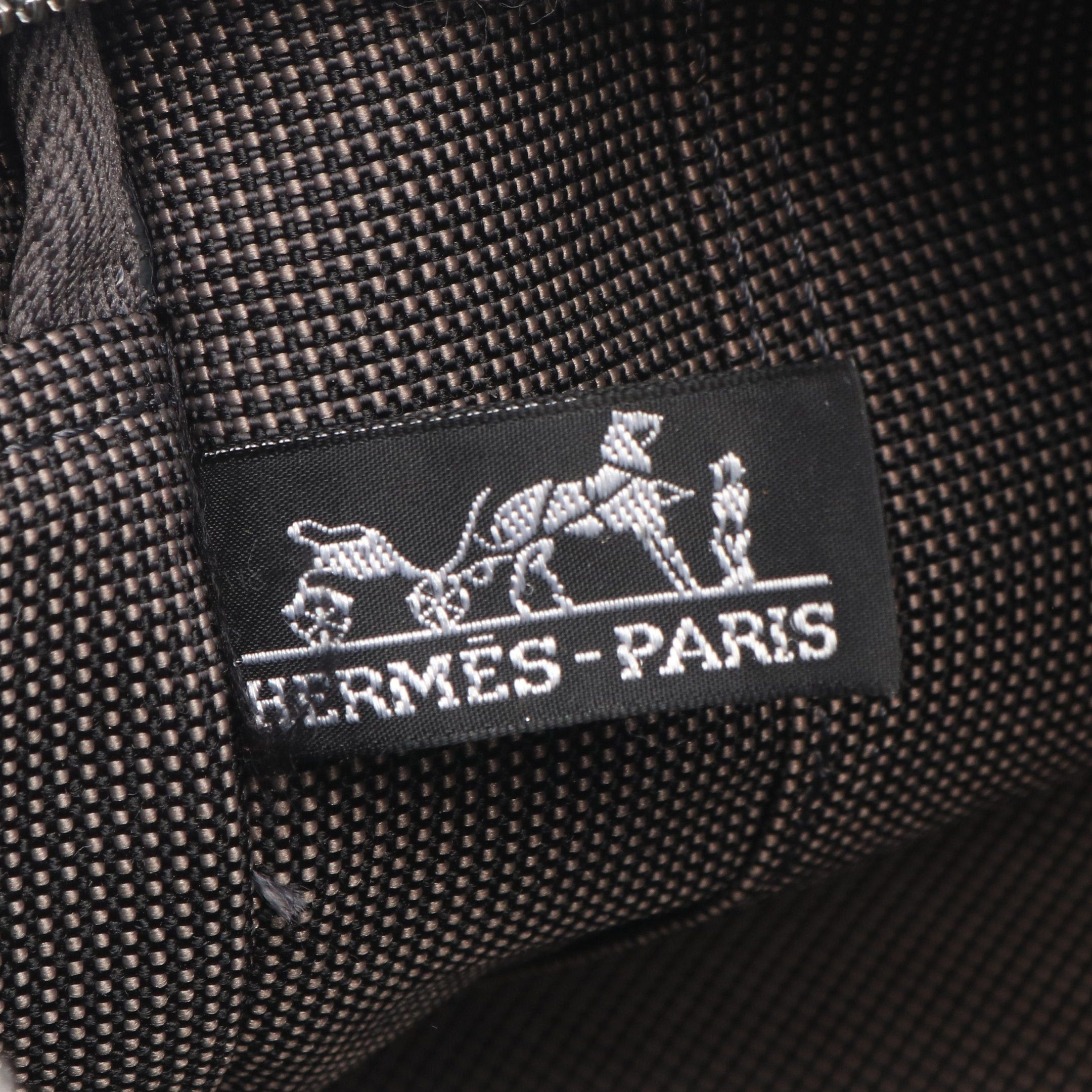Hermes Hermes Yale Line Mm Handbag Tote Bag Nylon Canvas Dark Gray Silver Hardware Size ONE SIZE - 4 Thumbnail