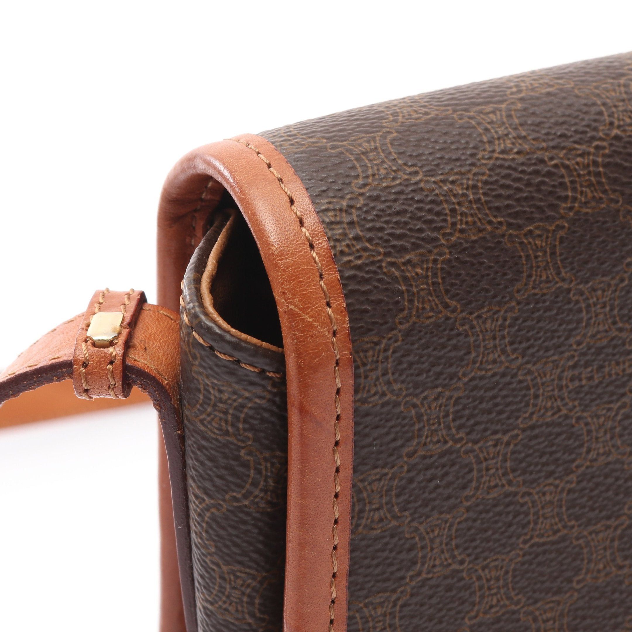 Celine Celine Macadam Shoulder Bag Leather Dark Brown Size ONE SIZE - 12 Thumbnail