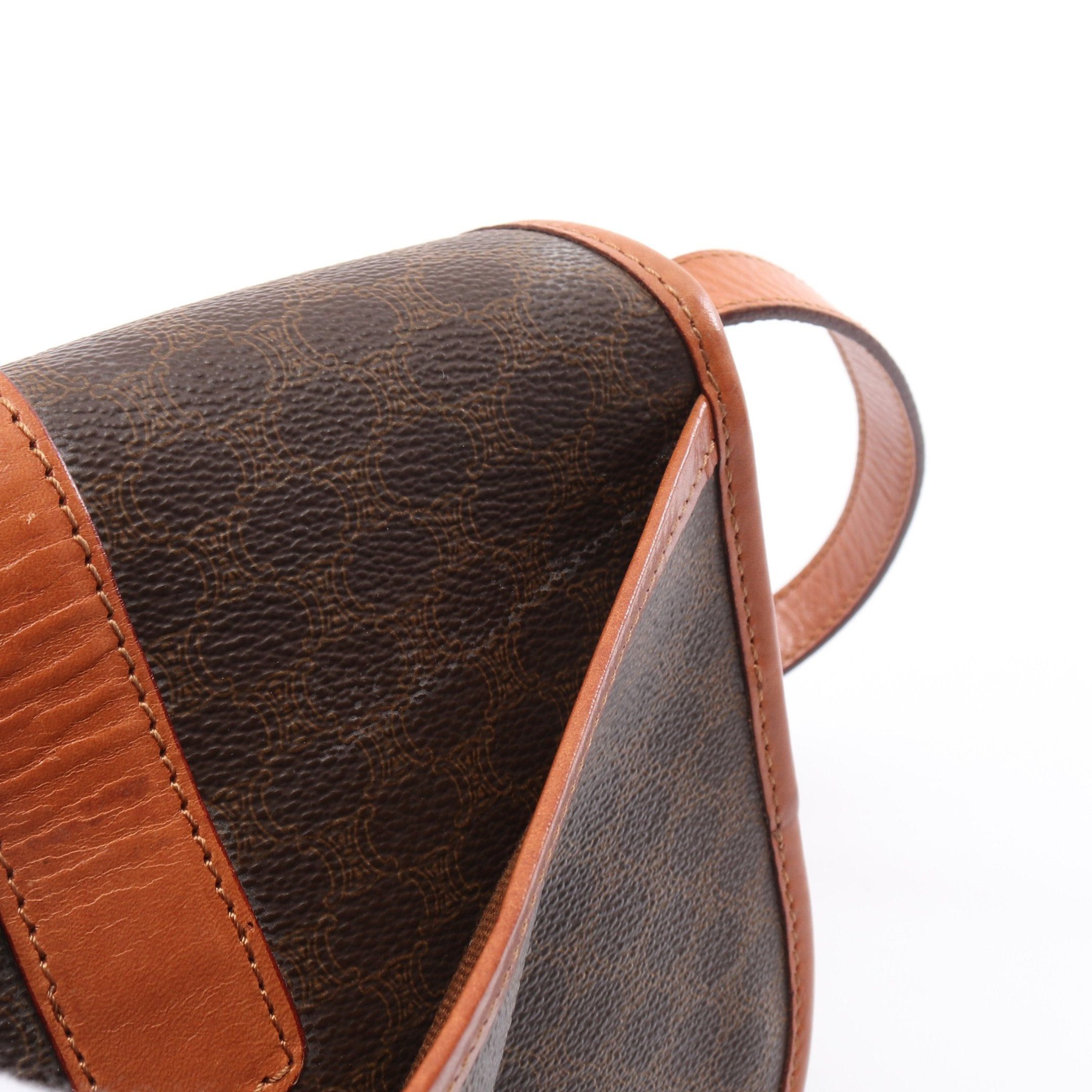 Celine Celine Macadam Shoulder Bag Leather Dark Brown Size ONE SIZE - 11 Thumbnail