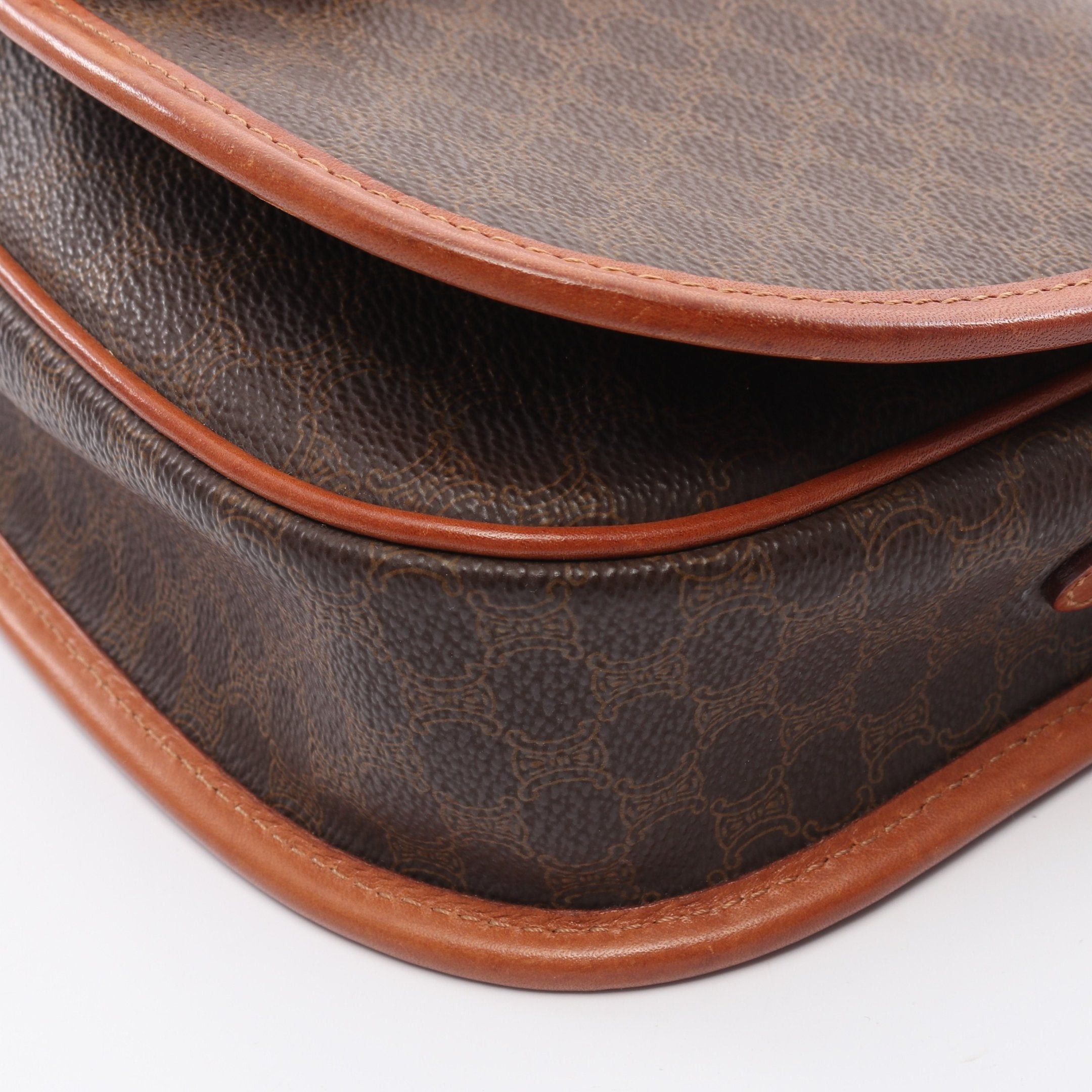 Celine Celine Macadam Shoulder Bag Leather Dark Brown Size ONE SIZE - 6 Thumbnail