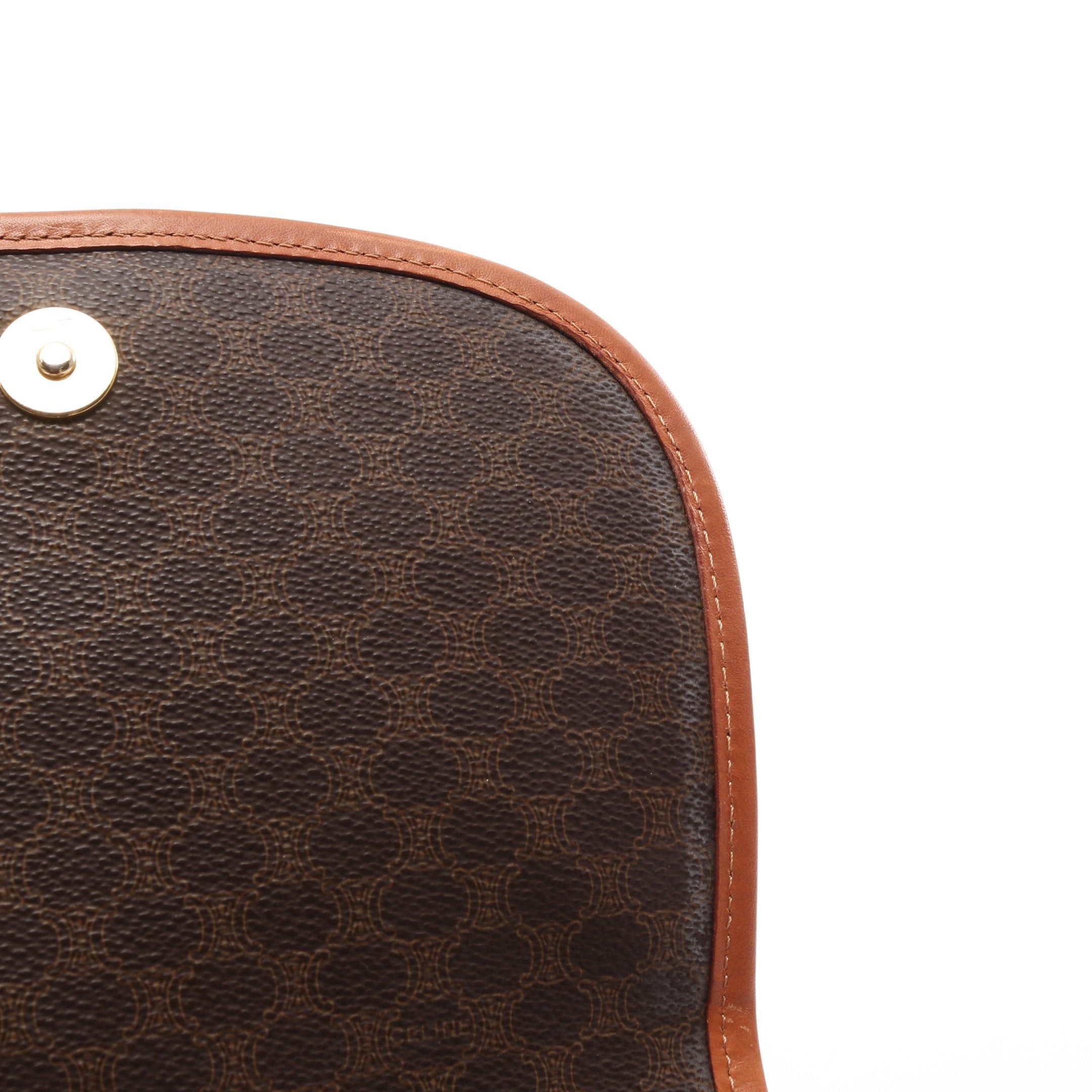 Celine Celine Macadam Shoulder Bag Leather Dark Brown Size ONE SIZE - 7 Thumbnail