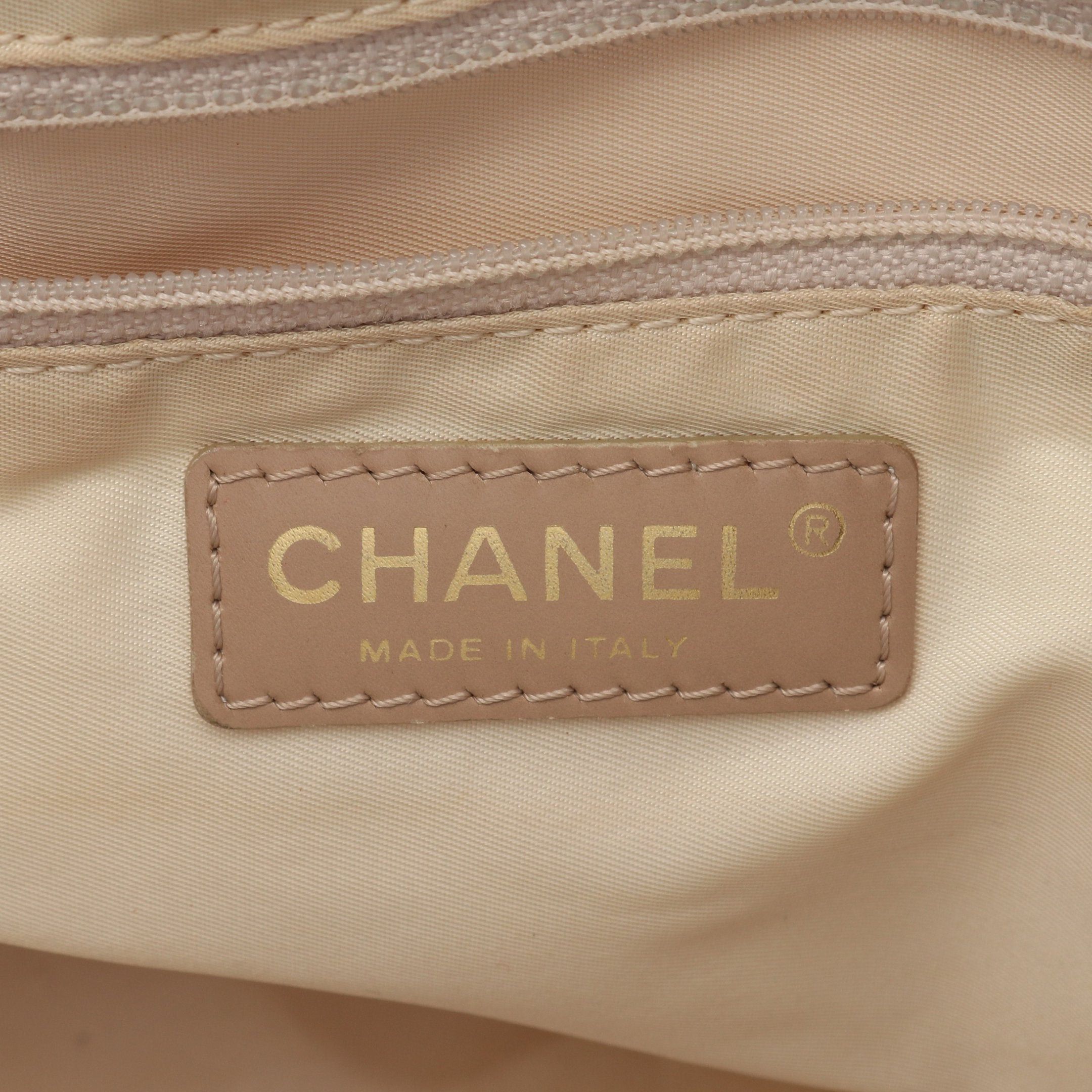 Chanel Chanel New Travel Line Mm Handbag Tote Bag Nylon Canvas Leather Beige Gold Hardware Size ONE SIZE - 4 Thumbnail