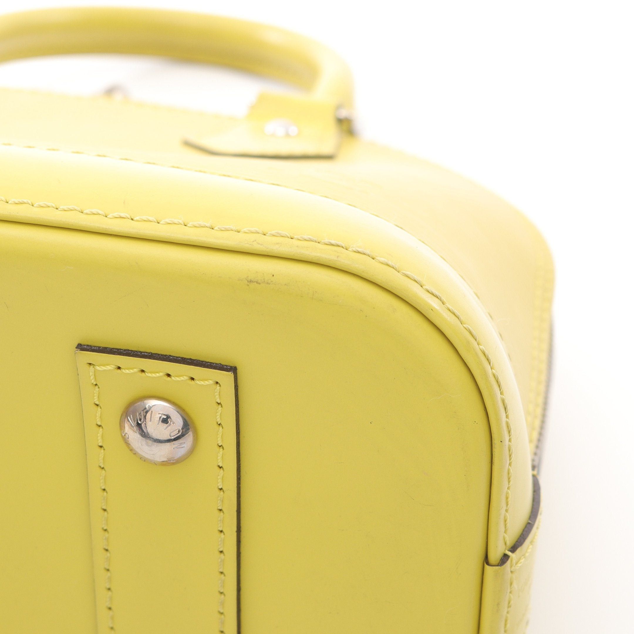 Louis Vuitton Louis Vuitton Alma Bb Epi Pistache Handbag Leather Yellow Size ONE SIZE - 11 Thumbnail