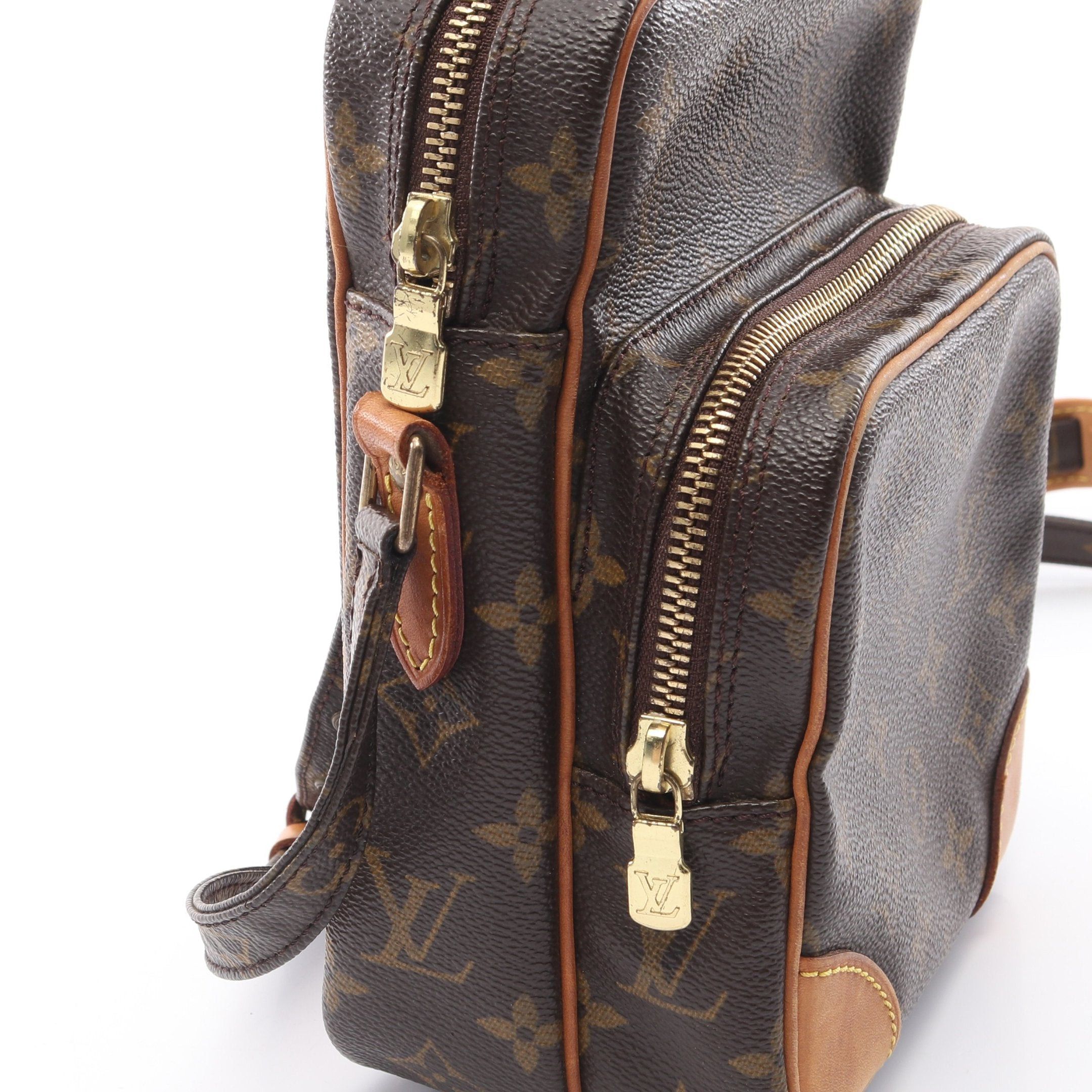 Louis Vuitton Louis Vuitton Amazon Monogram Shoulder Bag Leather Brown Size ONE SIZE - 12 Thumbnail