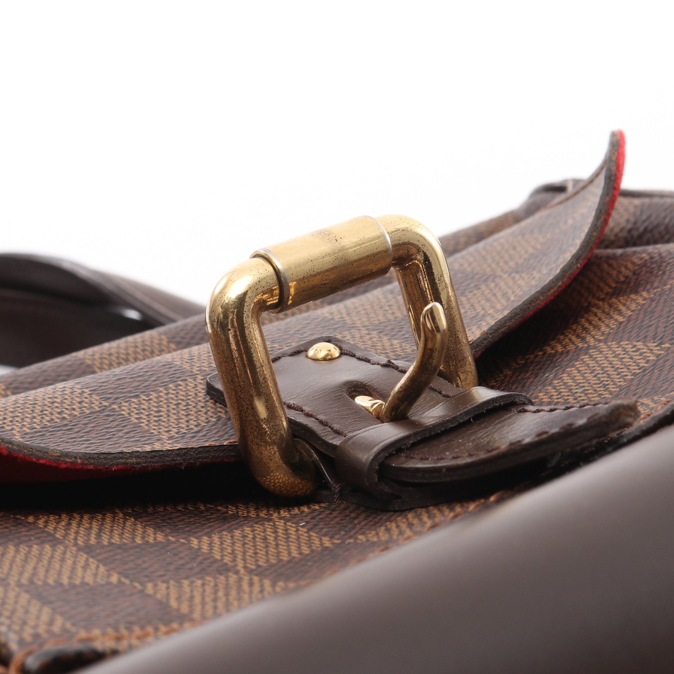 Louis Vuitton Louis Vuitton Knightsbridge Damier Ebene Handbag Leather Brown Size ONE SIZE - 9 Thumbnail