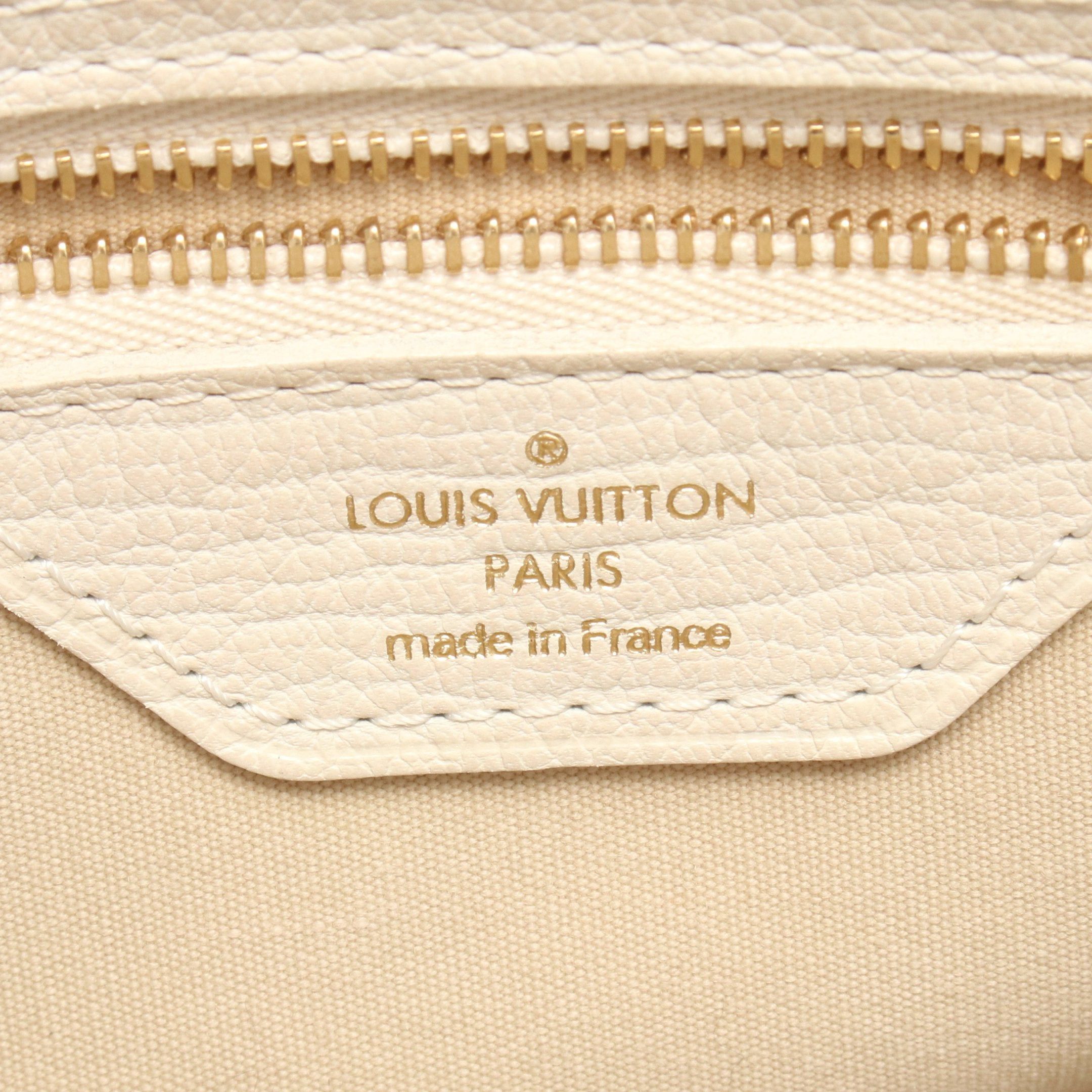 Louis Vuitton Louis Vuitton Bucket Pm Monogram Mini Run Dune Handbag Canvas Leather Ivory Size ONE SIZE - 4 Thumbnail