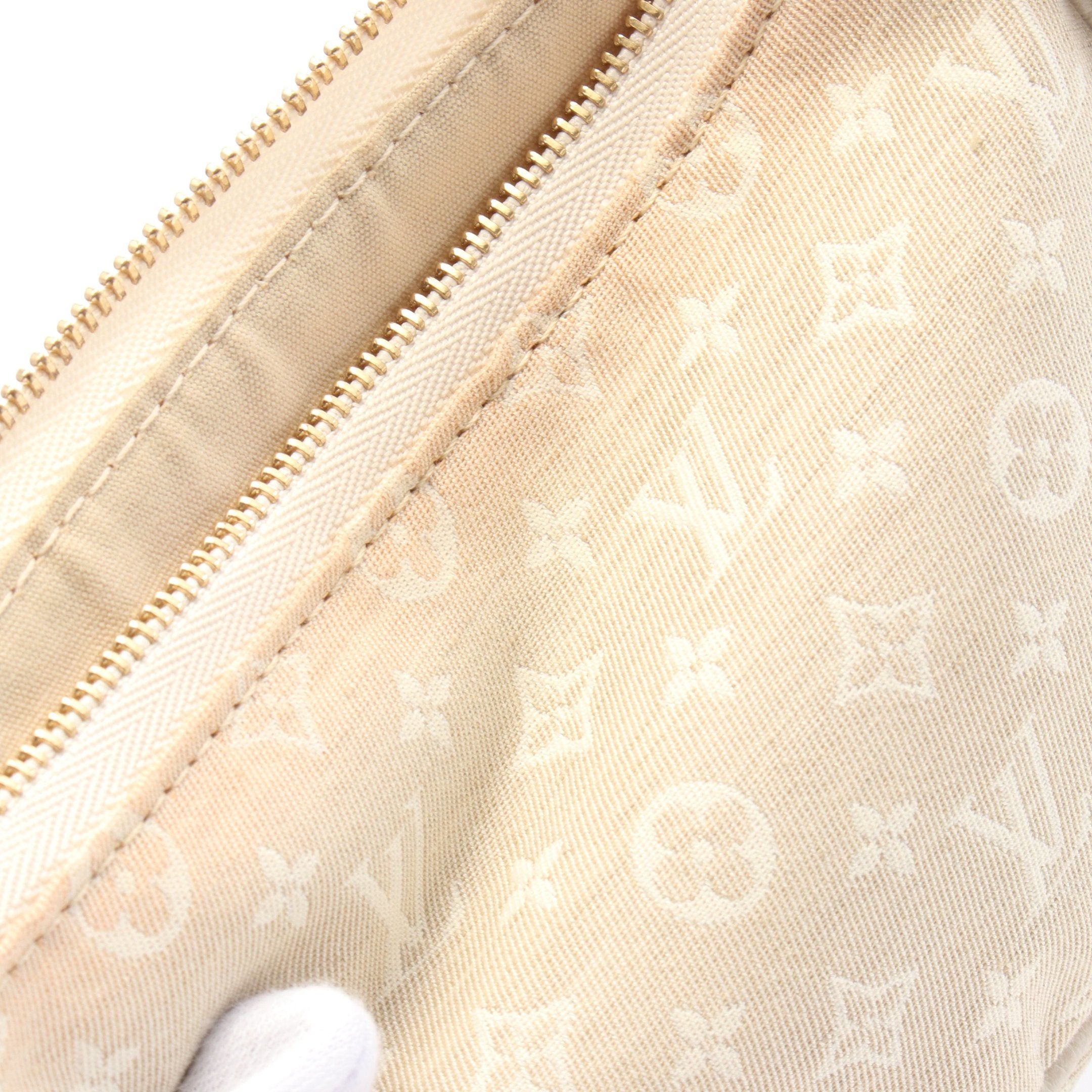 Louis Vuitton Louis Vuitton Bucket Pm Monogram Mini Run Dune Handbag Canvas Leather Ivory Size ONE SIZE - 6 Thumbnail