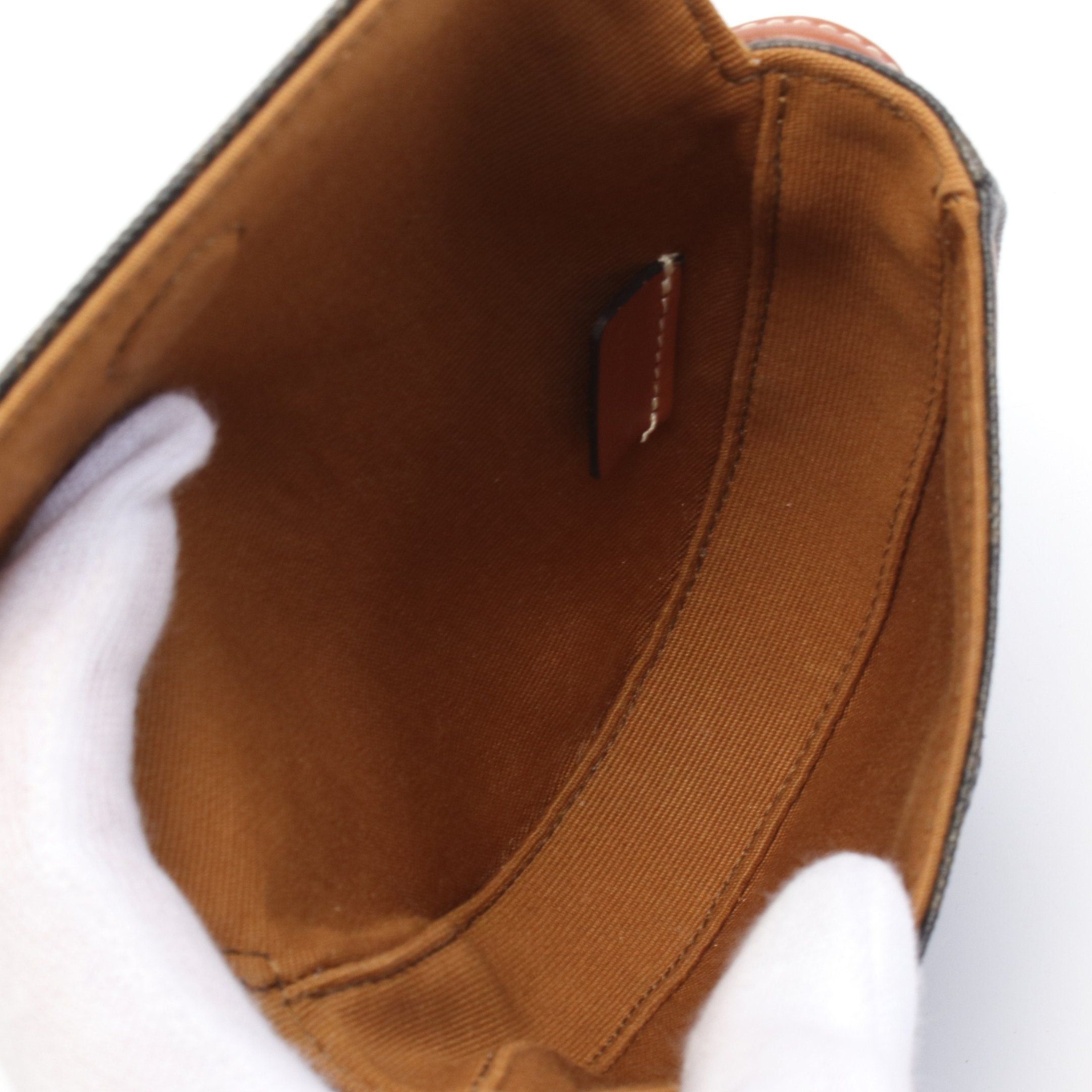 Celine Celine Triomphe Triangle Mini Shoulder Bag Leather Dark Brown Size ONE SIZE - 3 Thumbnail