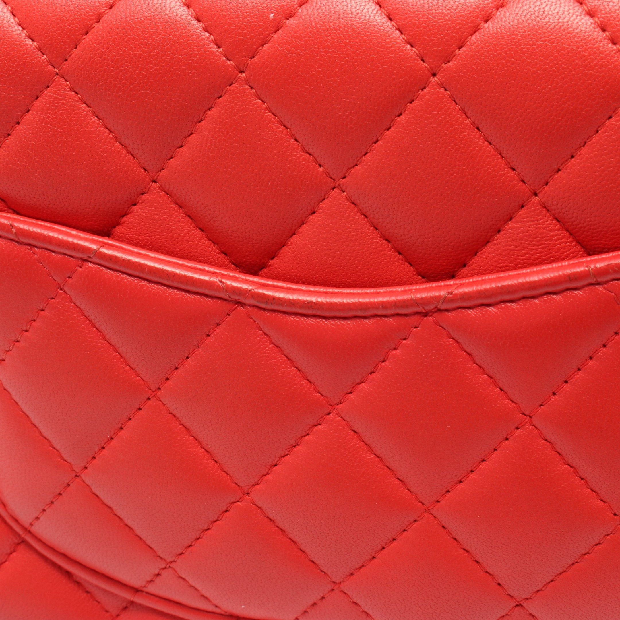 Chanel Chanel Mini Matelasse Chain Shoulder Bag Leather Red Silver Hardware Size ONE SIZE - 9 Thumbnail