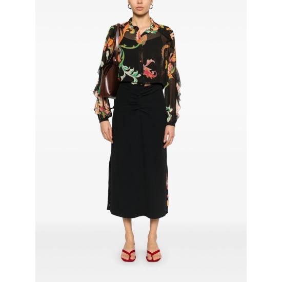 Etro ETRO Women Mid Skirts 99TUDH3 WRFA0124 N0000 BLACK Size 28" / US 6 / IT 42 - 4 Thumbnail