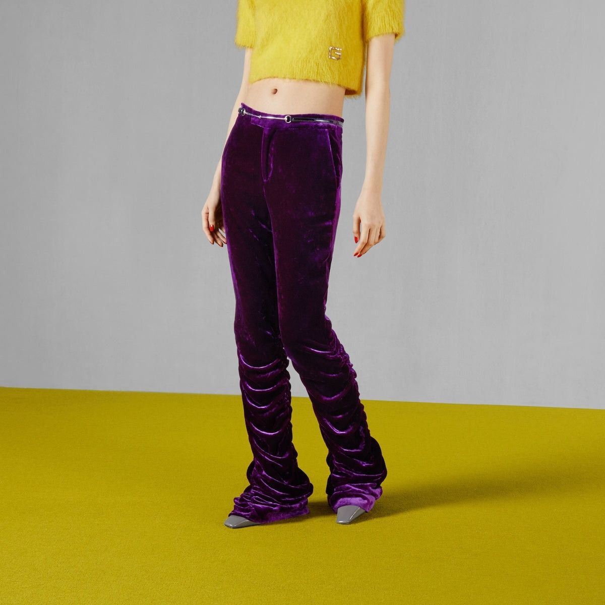 Gucci Gucci Horsebit Belt Velvet Pant SIZE 38 Size ONE SIZE - 5 Thumbnail
