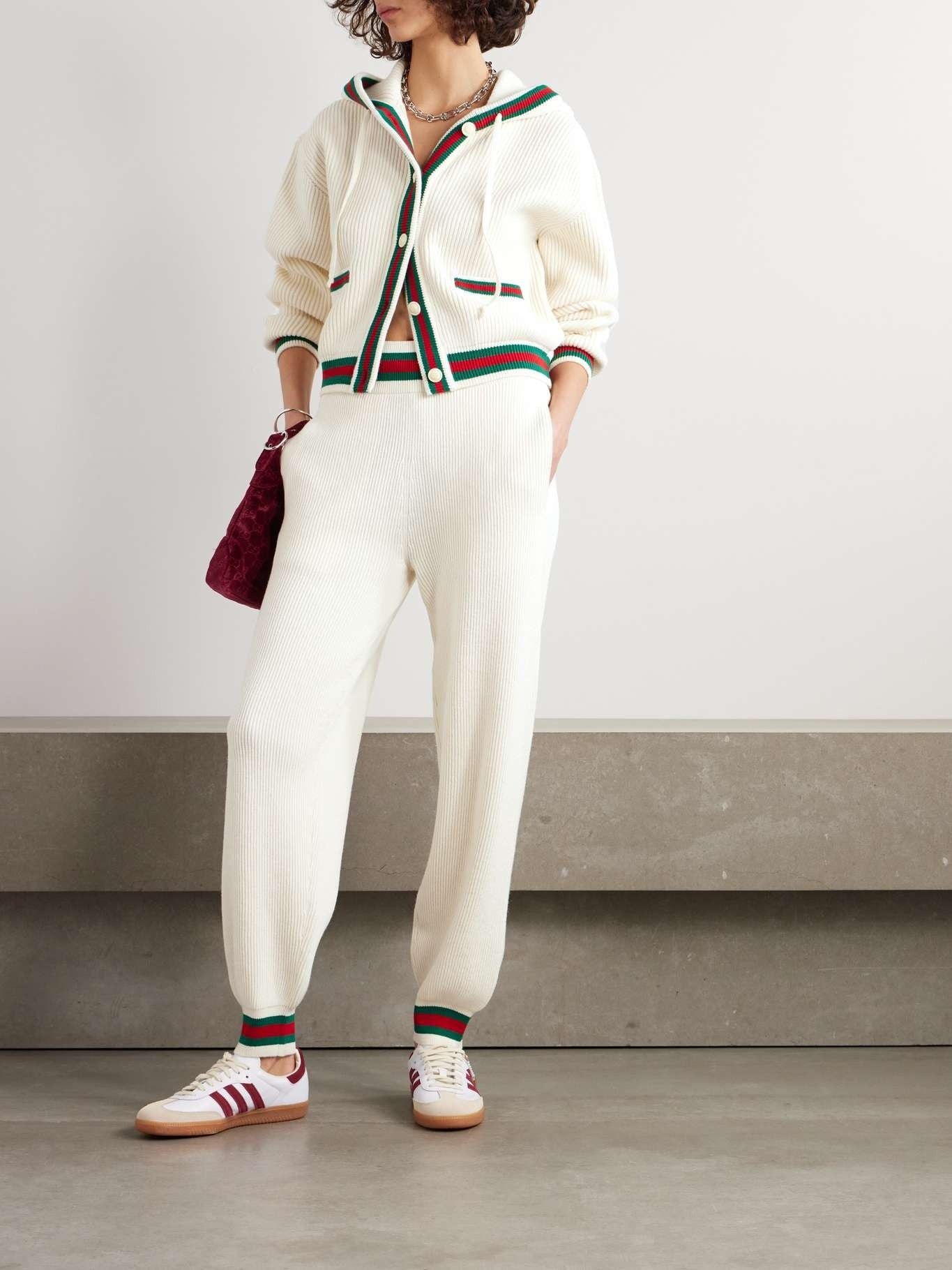 Gucci Gucci Web Rib Wool Trim Pant SIZE S Size ONE SIZE - 3 Thumbnail