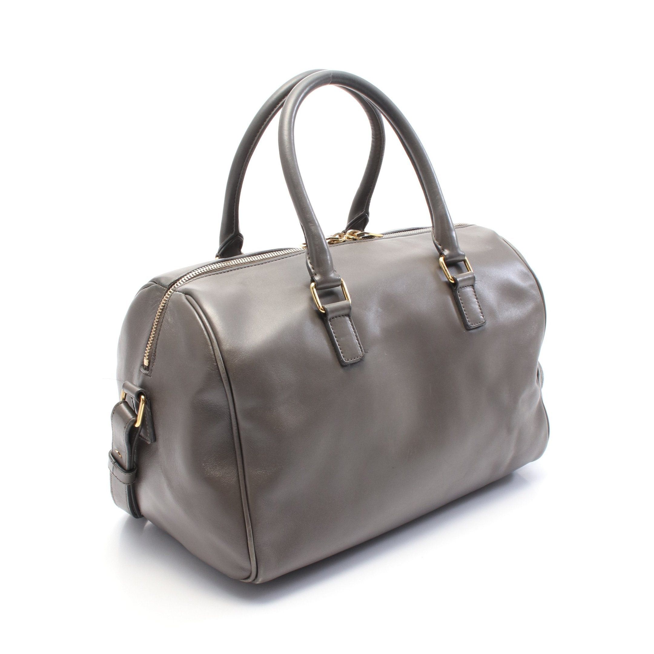 Yves Saint Laurent Yves Saint Laurent Classic Duffle 6 Handbag Leather Gray Size ONE SIZE - 2 Thumbnail