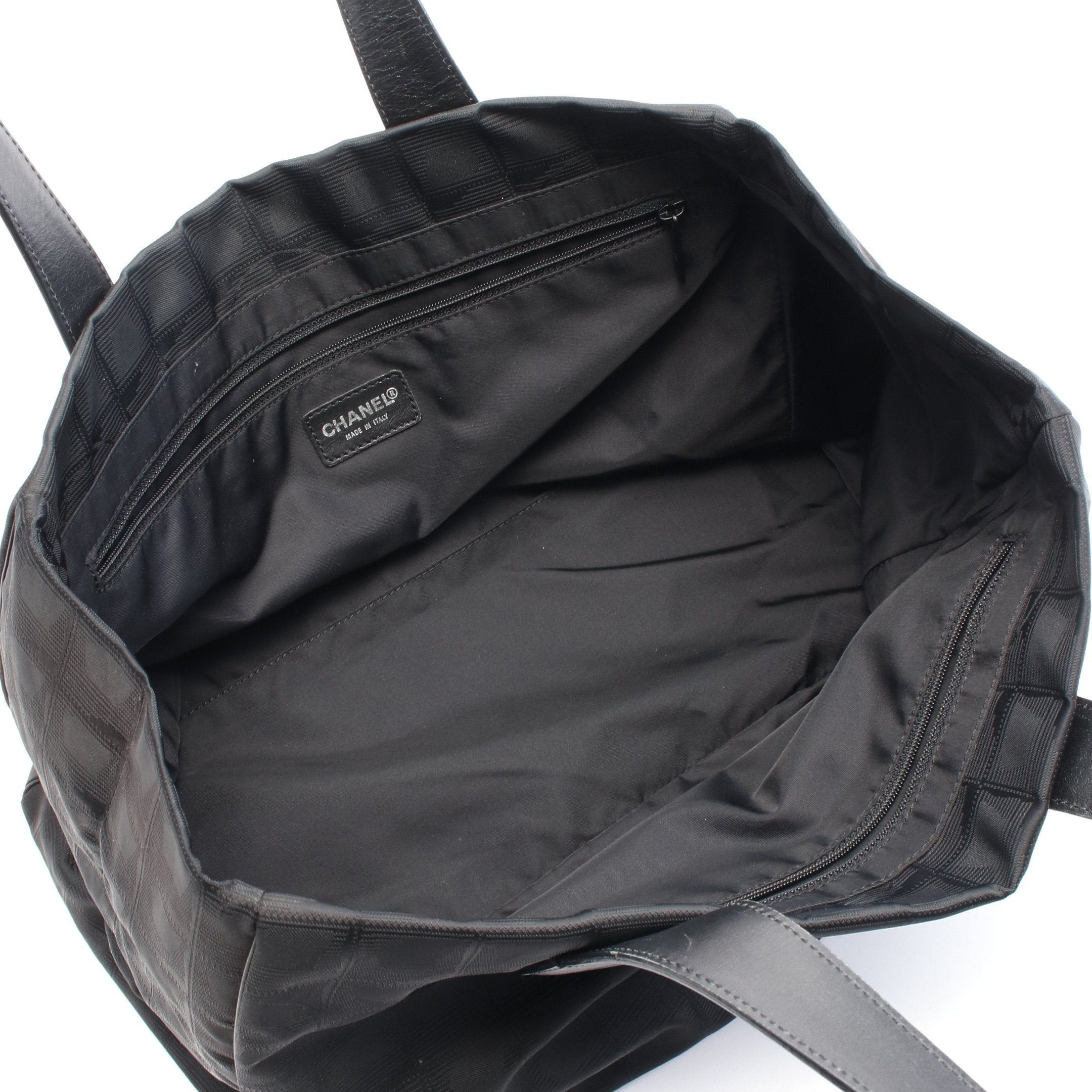 Chanel Chanel New Travel Line Mm Handbag Tote Bag Nylon Canvas Leather Black Hardware Size ONE SIZE - 3 Thumbnail