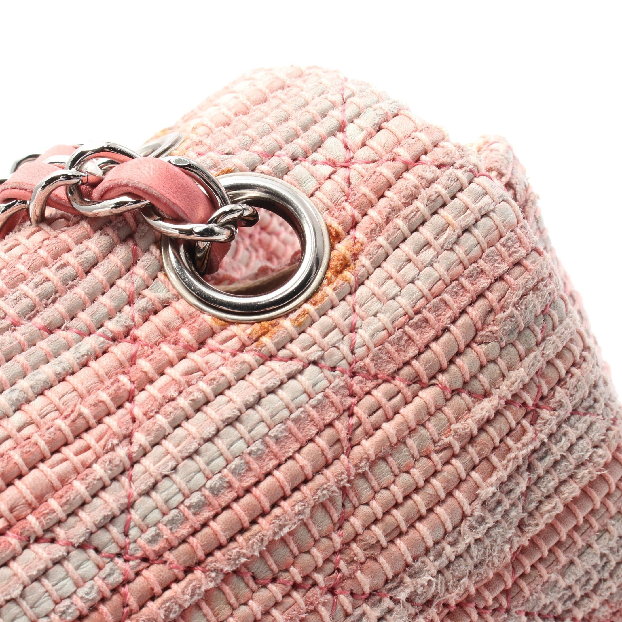 Chanel Chanel Matelasse Espadrilles Chain Shoulder Bag Leather Jute Rubber Pink Beige Silver Hardware Size ONE SIZE - 7 Thumbnail