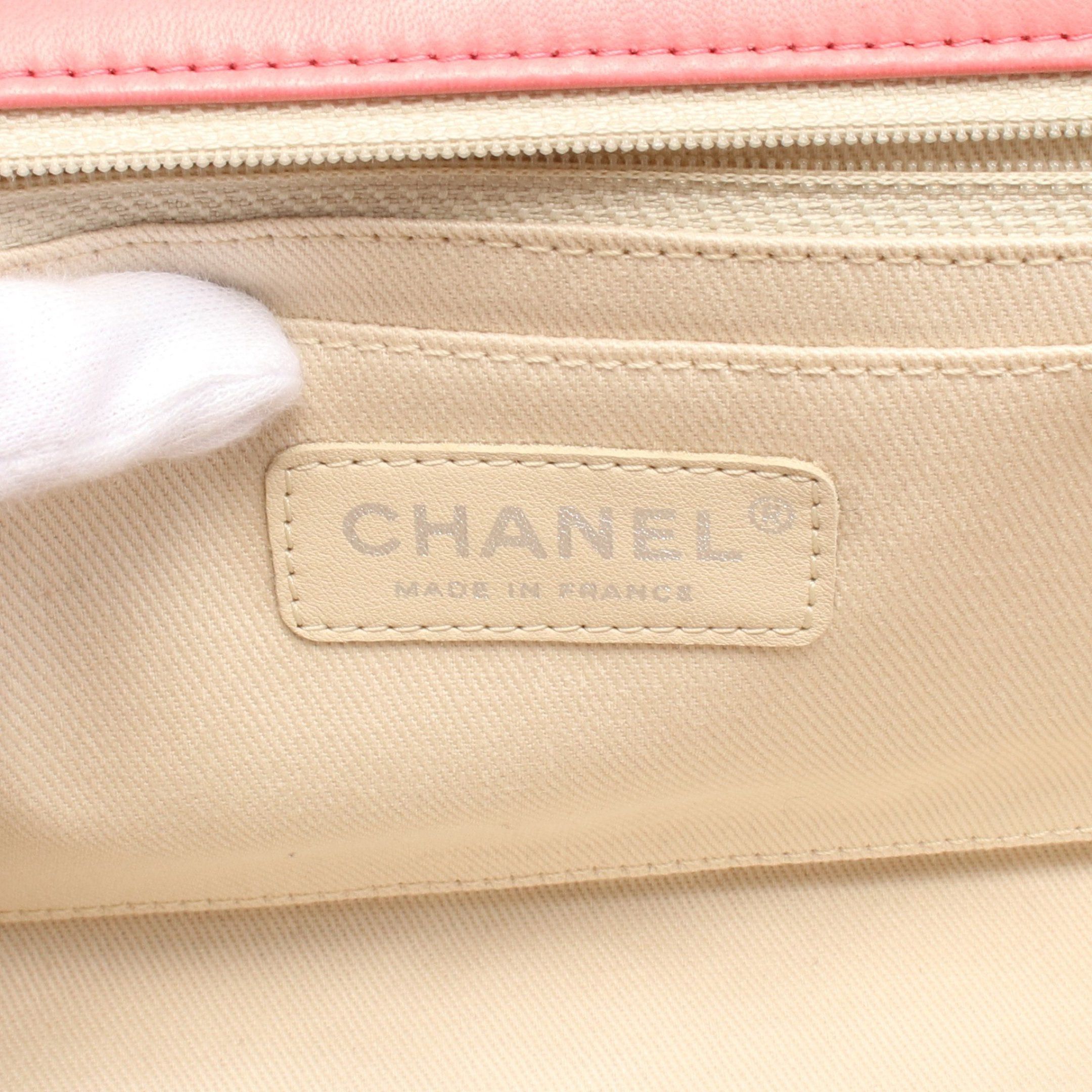 Chanel Chanel Matelasse Espadrilles Chain Shoulder Bag Leather Jute Rubber Pink Beige Silver Hardware Size ONE SIZE - 4 Thumbnail