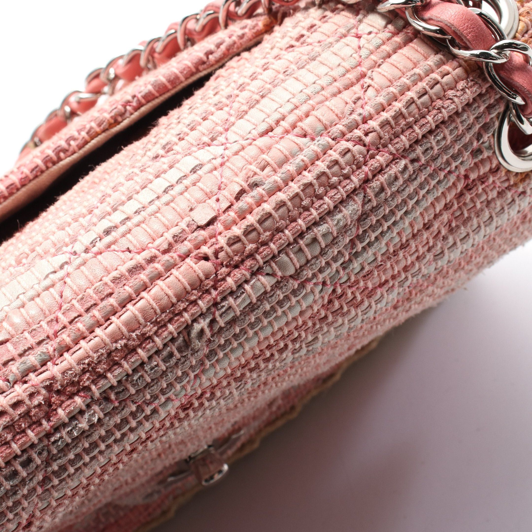 Chanel Chanel Matelasse Espadrilles Chain Shoulder Bag Leather Jute Rubber Pink Beige Silver Hardware Size ONE SIZE - 9 Thumbnail