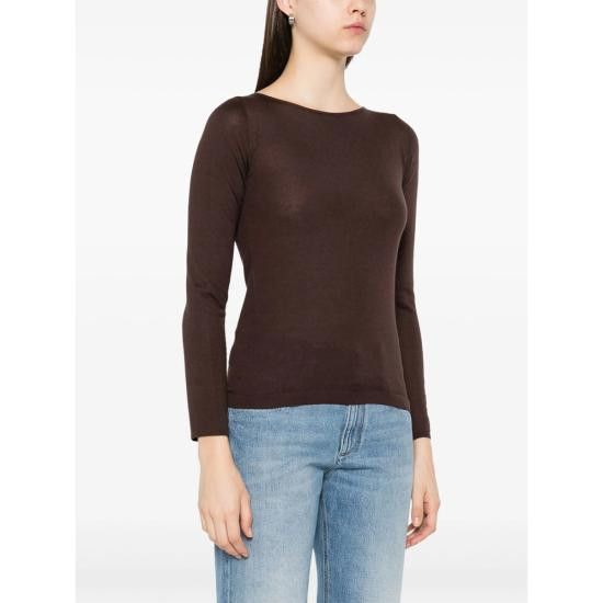 Brunello Cucinelli BRUNELLO CUCINELLI Women Tops M13800008P C4211 BROWN Size S / US 4 / IT 40 - 3 Thumbnail