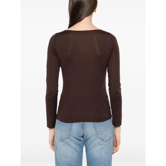 Brunello Cucinelli BRUNELLO CUCINELLI Women Tops M13800008P C4211 BROWN Size S / US 4 / IT 40 - 5 Thumbnail