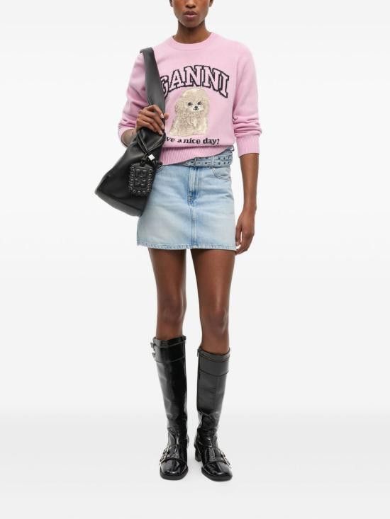 Ganni GANNI Women Hoodies K2499 868 Pink Size S / US 4 / IT 40 - 3 Thumbnail