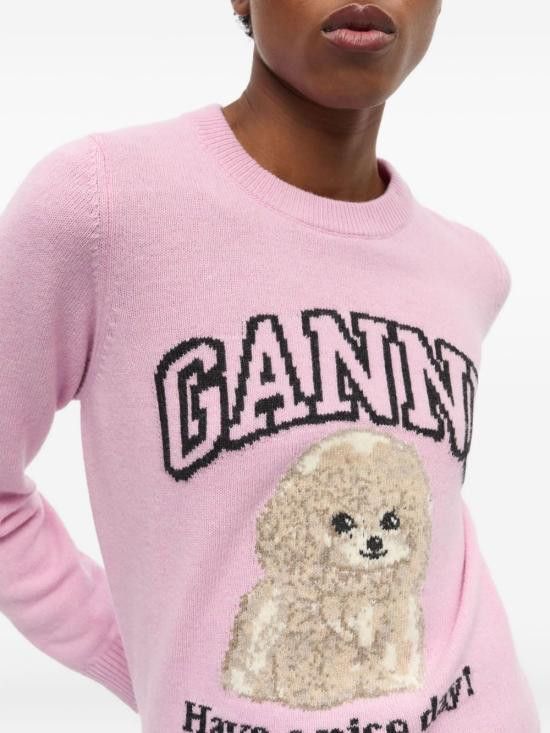 Ganni GANNI Women Hoodies K2499 868 Pink Size S / US 4 / IT 40 - 5 Thumbnail