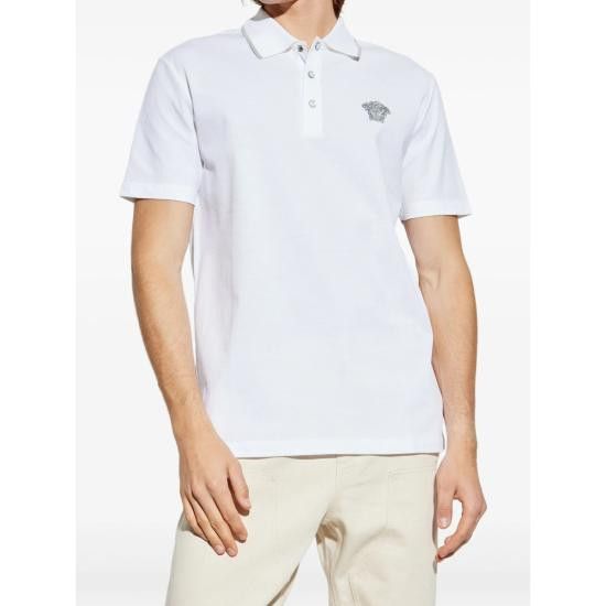 Versace VERSACE Men Polo Shirts 1A14975 1013906 1W000 WHITE Size US XL / EU 56 / 4 - 4 Thumbnail