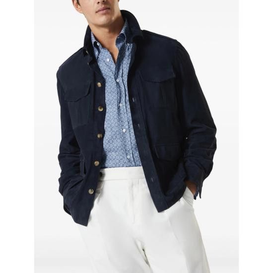 Brunello Cucinelli BRUNELLO CUCINELLI Men Long Tops MM6940038 C004 BLUE Size US L / EU 52-54 / 3 - 3 Thumbnail