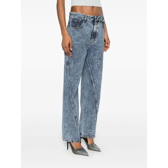 Alaia ALAIA Women Denim Pants AA9P1161T535A 524 BLUE Size 27" / US 4 / IT 40 - 2 Thumbnail