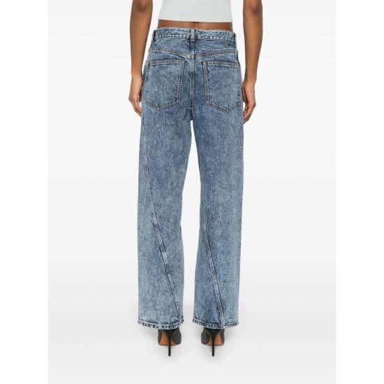 Alaia ALAIA Women Denim Pants AA9P1161T535A 524 BLUE Size 27" / US 4 / IT 40 - 3 Thumbnail