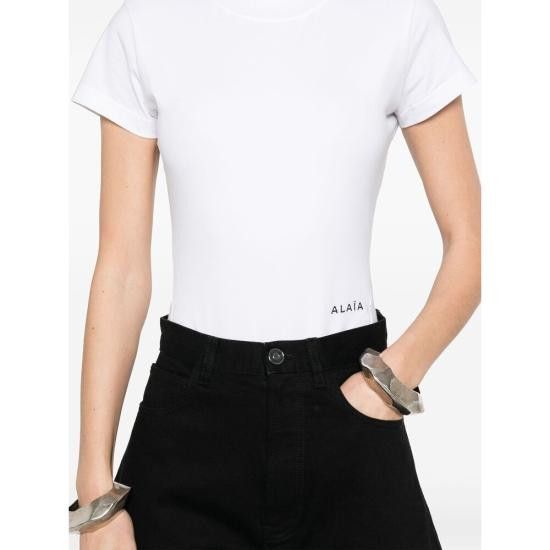 Alaia ALAIA Women Tops AA9B0354J065A 000 WHITE Size S / US 4 / IT 40 - 3 Thumbnail
