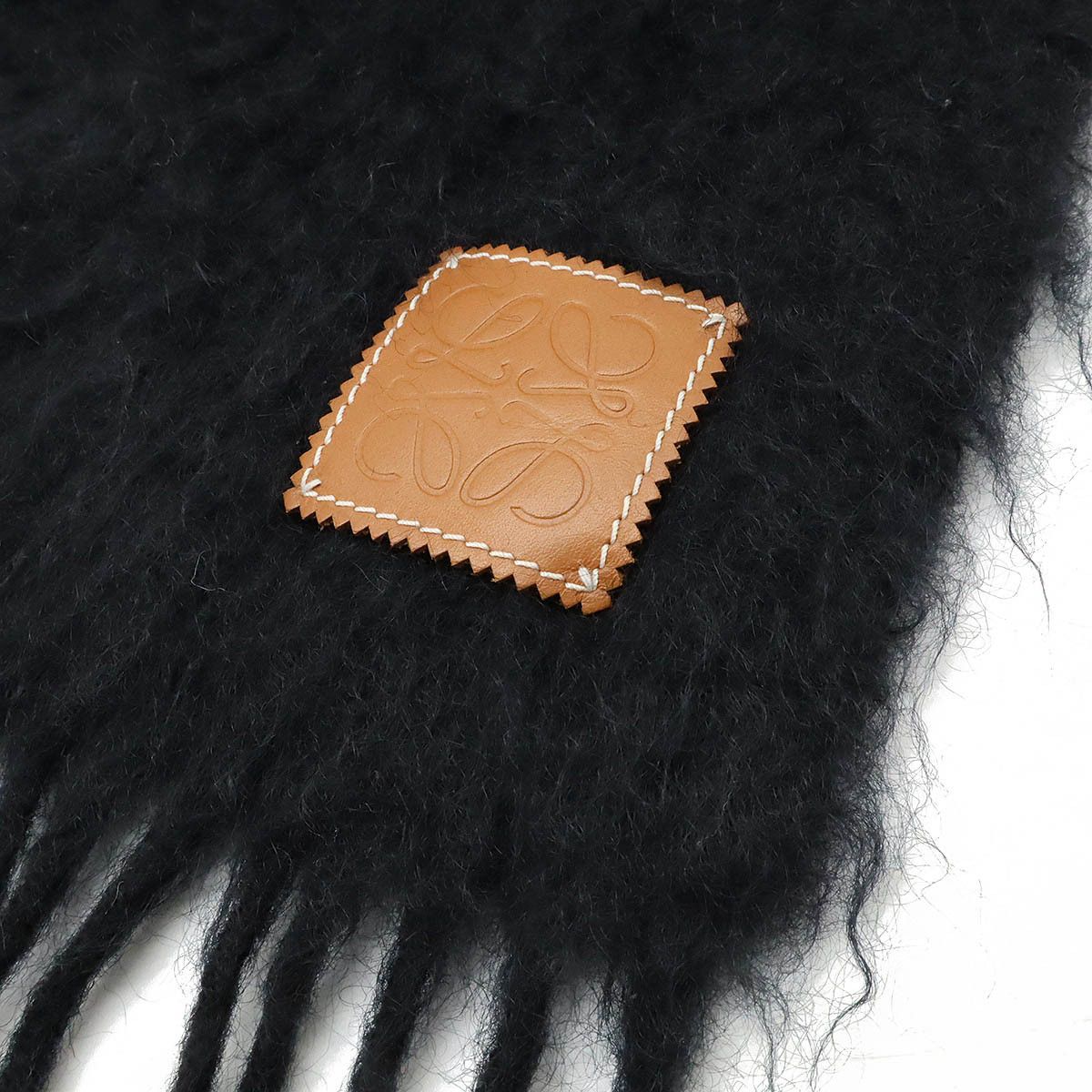 Loewe Loewe Loewe Anagram Mohair Wool Nylon Scarf Natural Material Scarf Size ONE SIZE - 4 Thumbnail