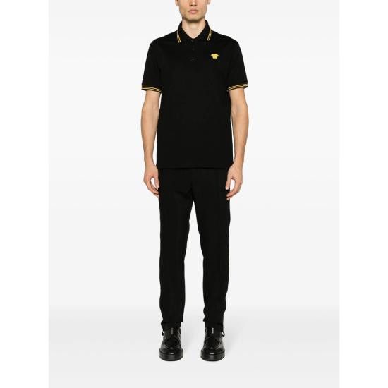 Versace VERSACE Men Polo Shirts 1A09860 1013910 1B000 BLACK Size US L / EU 52-54 / 3 - 4 Thumbnail