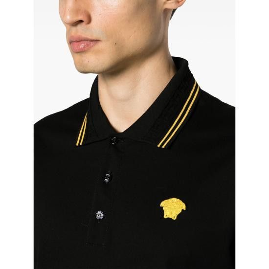 Versace VERSACE Men Polo Shirts 1A09860 1013910 1B000 BLACK Size US XL / EU 56 / 4 - 5 Thumbnail