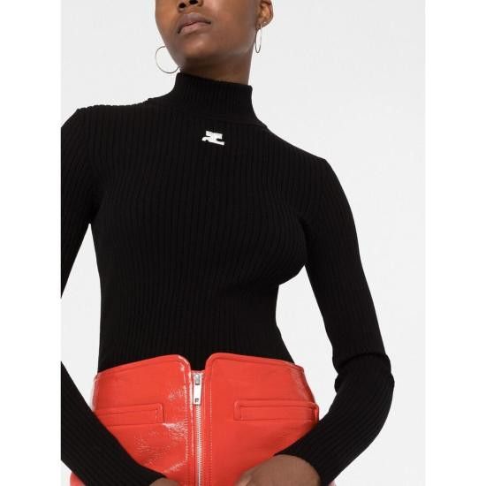 Courreges COURREGES Women Jackets PERMPU022FI 0001 9999 BLACK Size S / US 4 / IT 40 - 3 Thumbnail