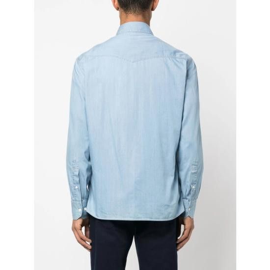 Brunello Cucinelli BRUNELLO CUCINELLI Men Long Tops MR6834008 CEI28 BLUE Size US M / EU 48-50 / 2 - 3 Thumbnail