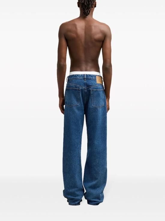 AMI AMI Men Denim Pants HTR450 DE0031480 Blue Size US 31 - 2 Thumbnail