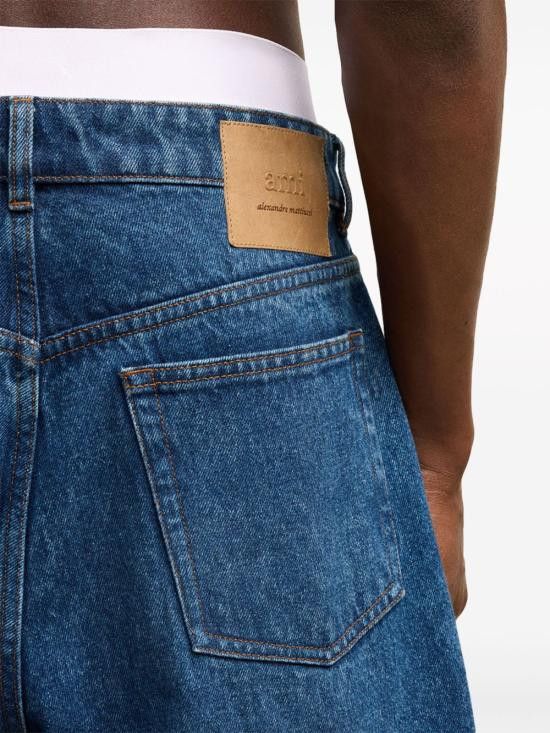 AMI AMI Men Denim Pants HTR450 DE0031480 Blue Size US 33 - 4 Thumbnail