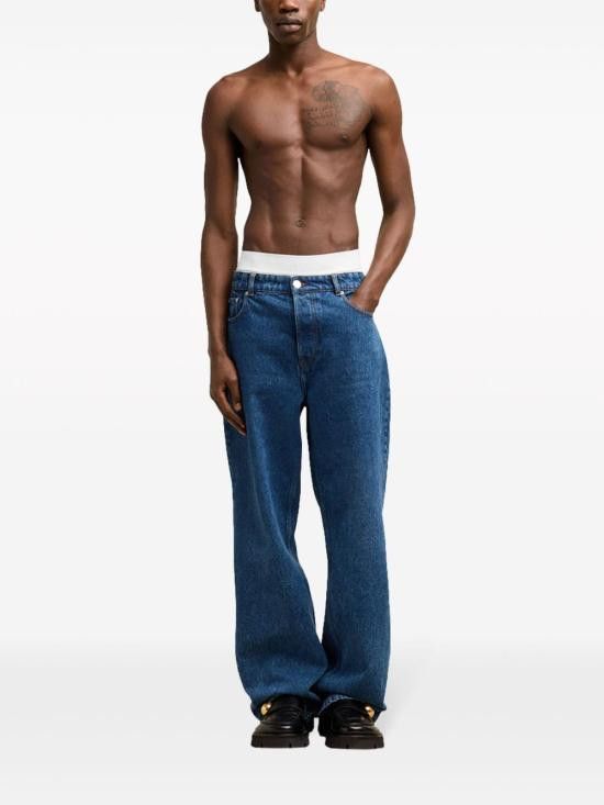 AMI AMI Men Denim Pants HTR450 DE0031480 Blue Size US 33 - 5 Thumbnail