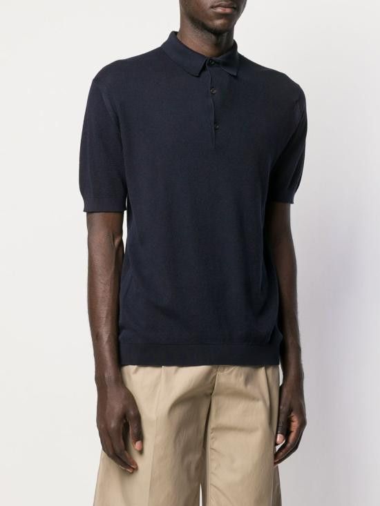 John Smedley JOHN SMEDLEY Men T-Shirts ROTH FRENCHNAVY Blue Size US M / EU 48-50 / 2 - 3 Thumbnail